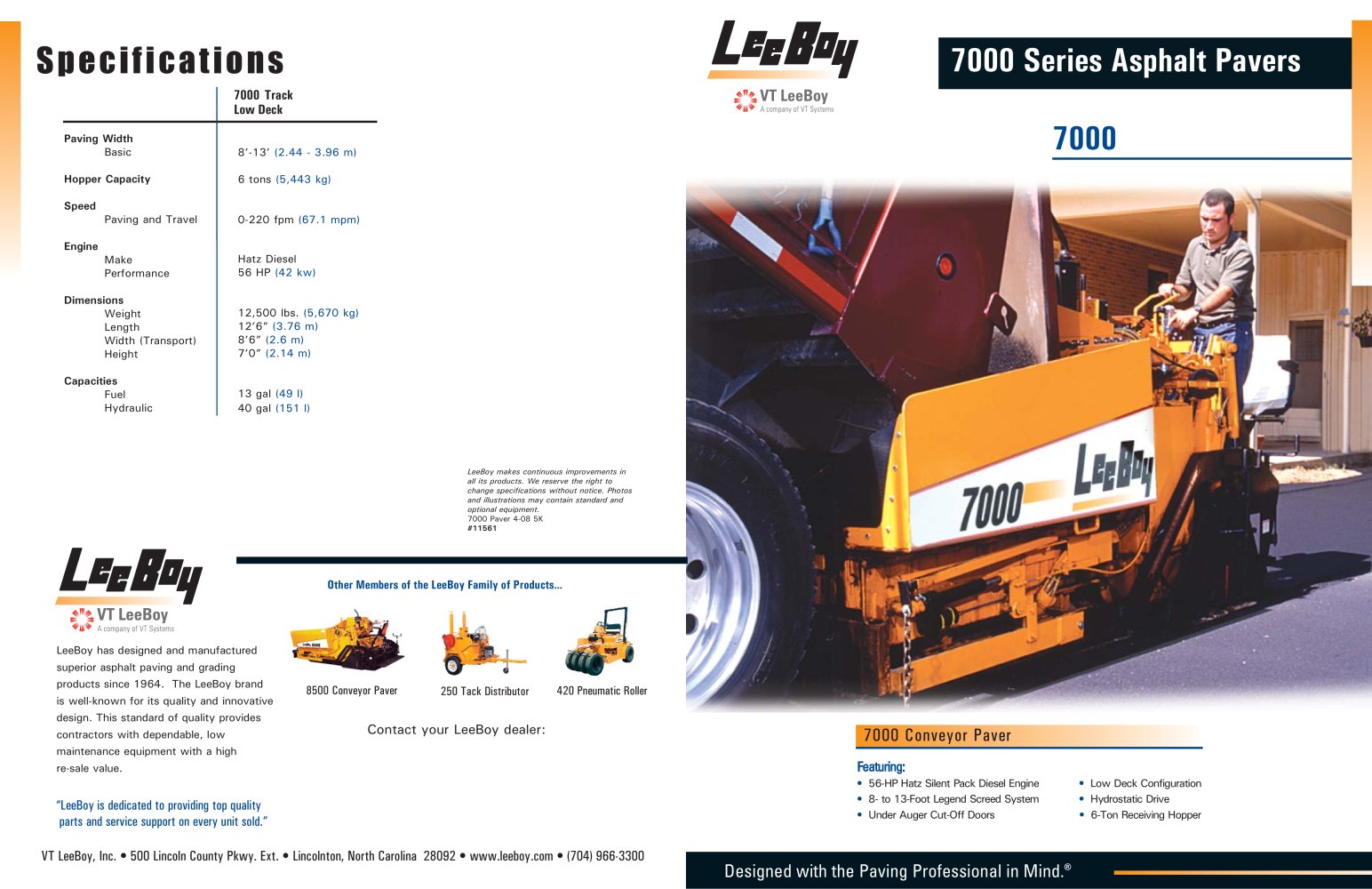 7000 Conveyor Track Paver - 2 Pages