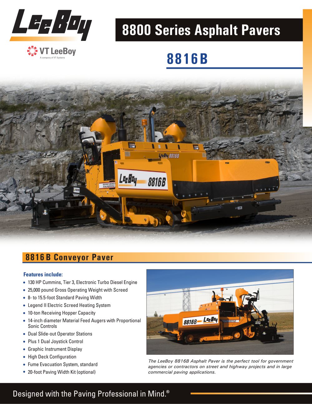 8816B Conveyor Paver - 4 Pages