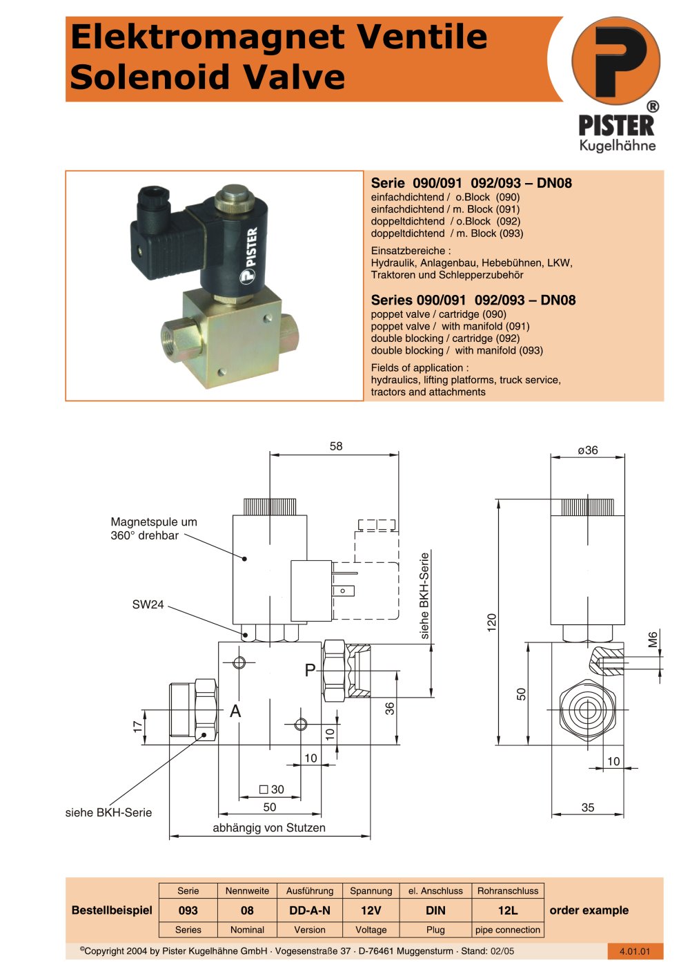 Solenoid Valve - Pister Kugelh&auml;hne