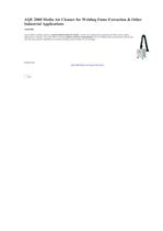 Air Cleaner for Welding Fume Extration and other Industrial Applications