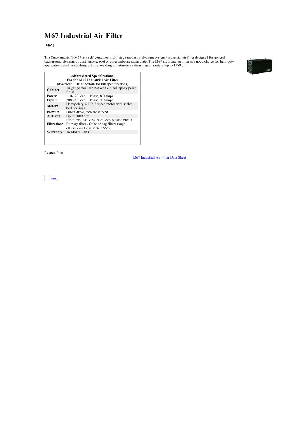 Industrial Air Filter - Air Quality Engineering