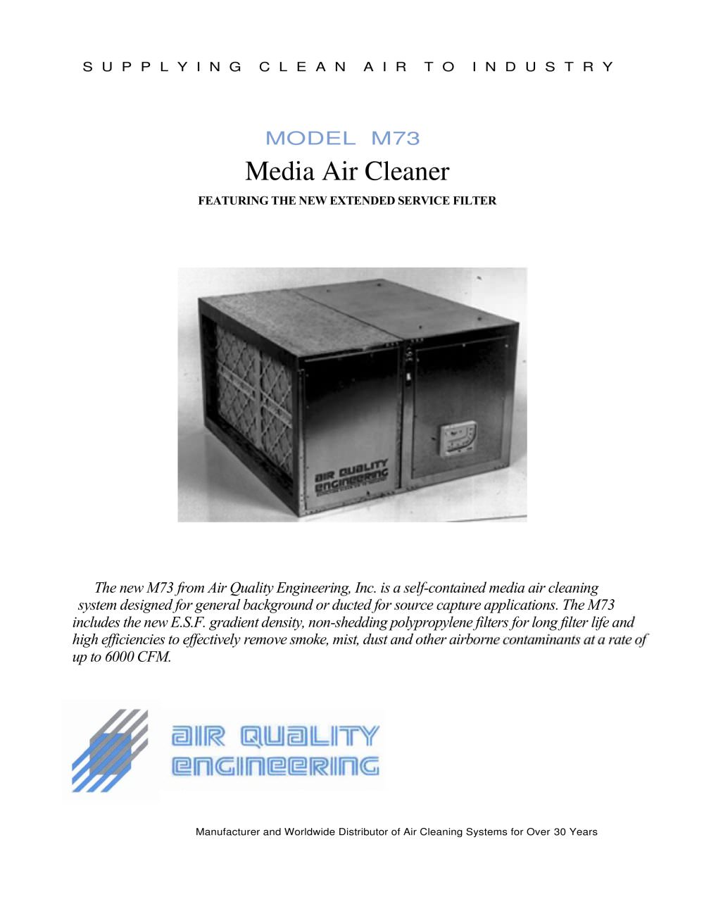 Media Air Cleaner - Air Quality Engineering