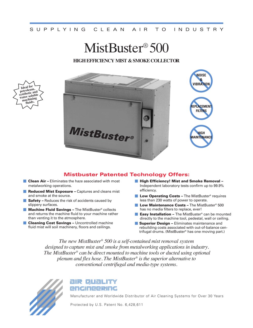 MistBuster&reg; 500 - Air Quality Engineering
