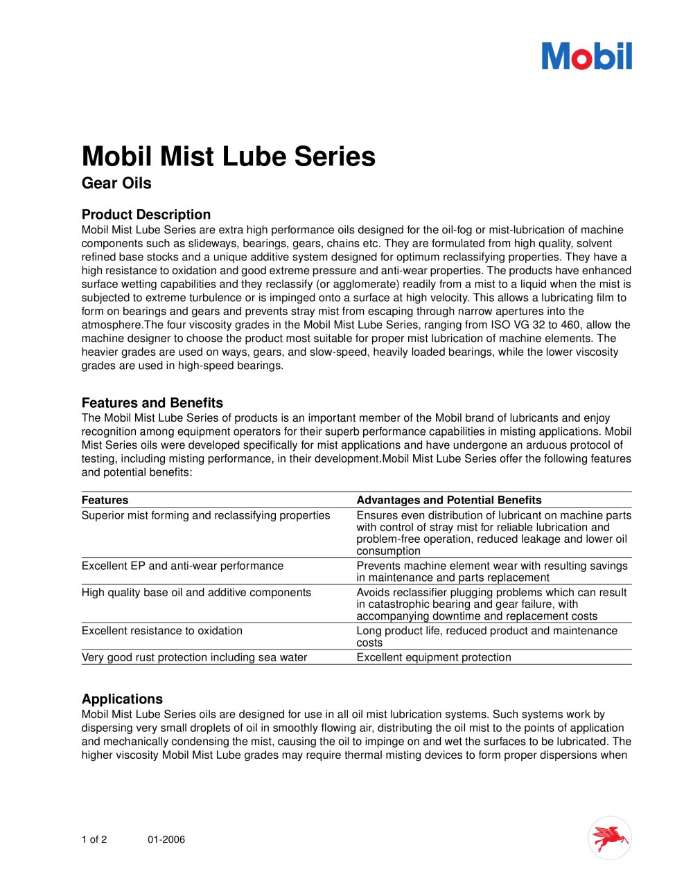 Mobil Mist Lube - ExxonMobil Lubricants & Petrol Spec