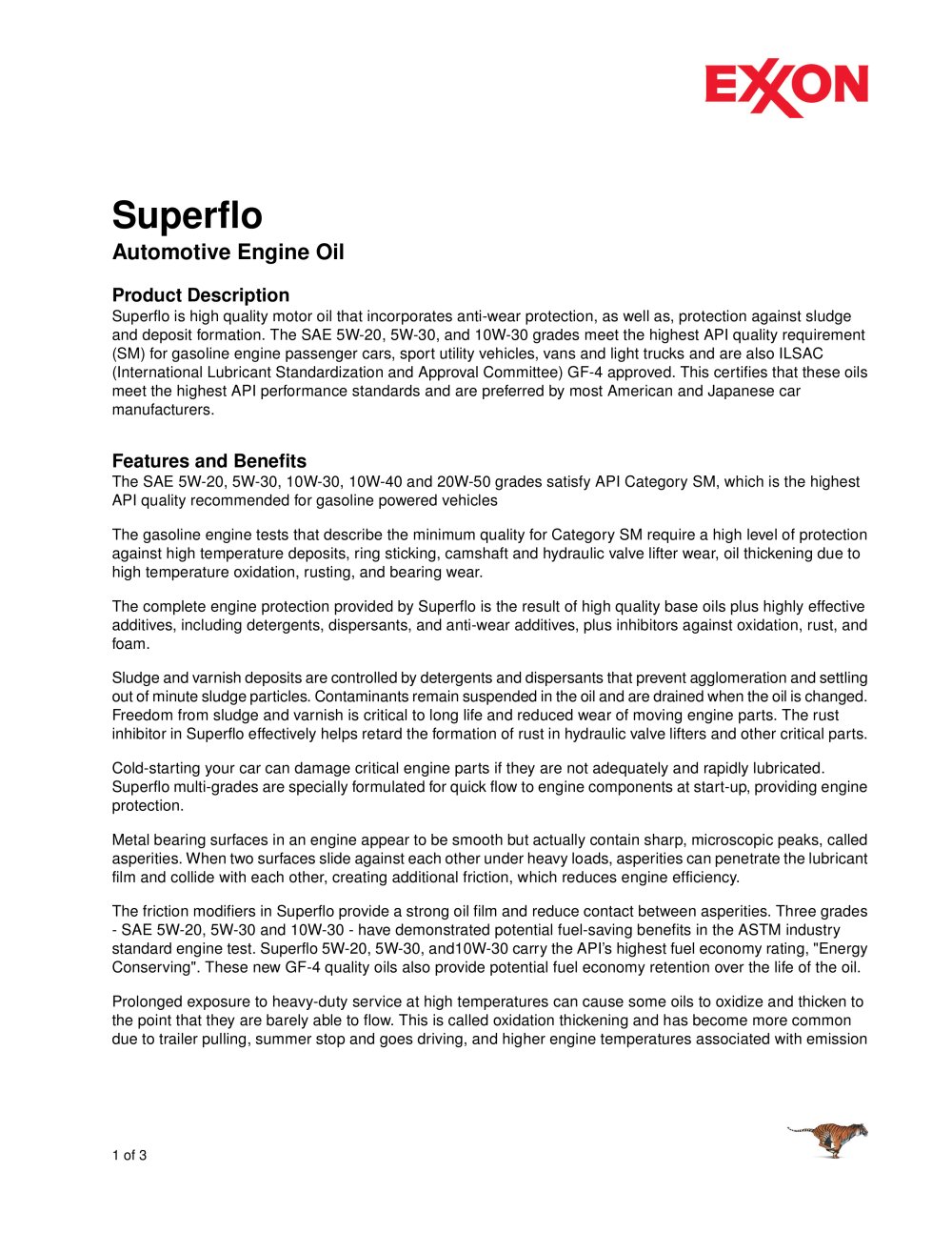Superflo - ExxonMobil Lubricants & Petrol Spec