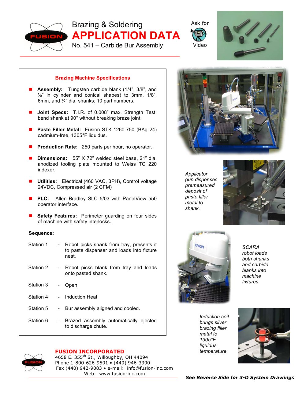 Carbide Bur Brazing Machine - Fusion Incorporated