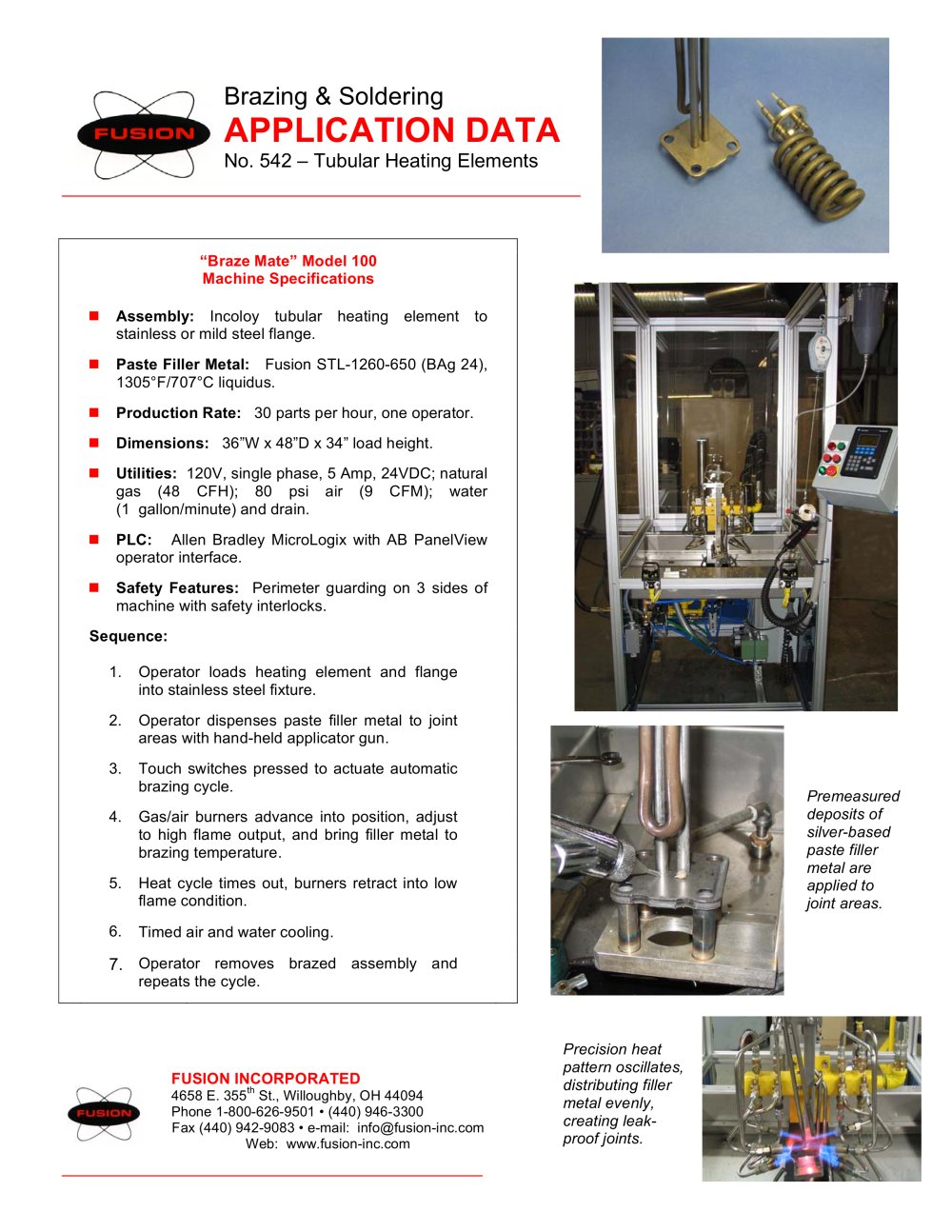 Heating Element Brazing Machine - Fusion Incorporated