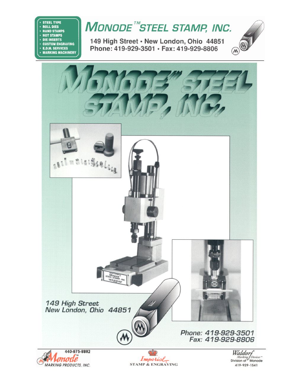 Machines     Monode Steel Stamp's Complete Line of Impact Presses - Monode Marking Products