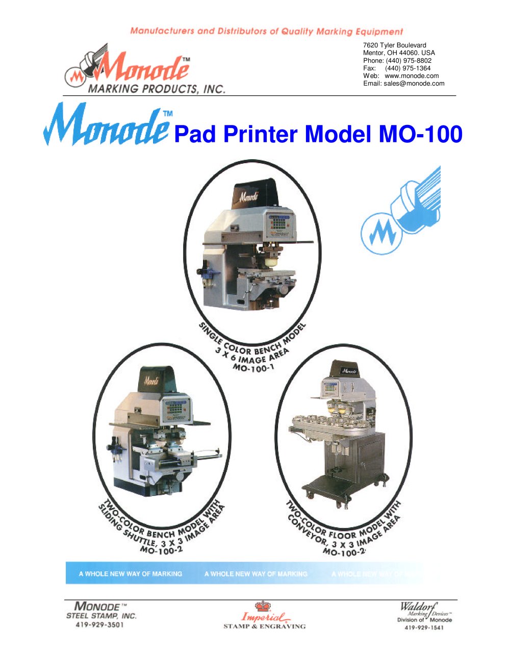 PAD PRINTING AND HOT STAMPING - Monode Marking Products