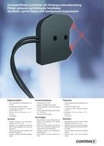 Synthetic fiber with background suppression