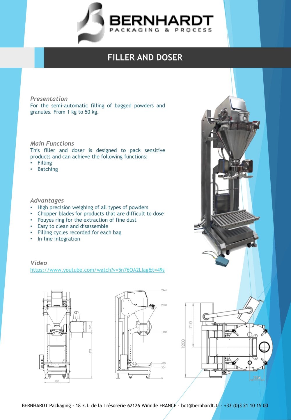 FILLDOSE for powders and granules - Bernhardt