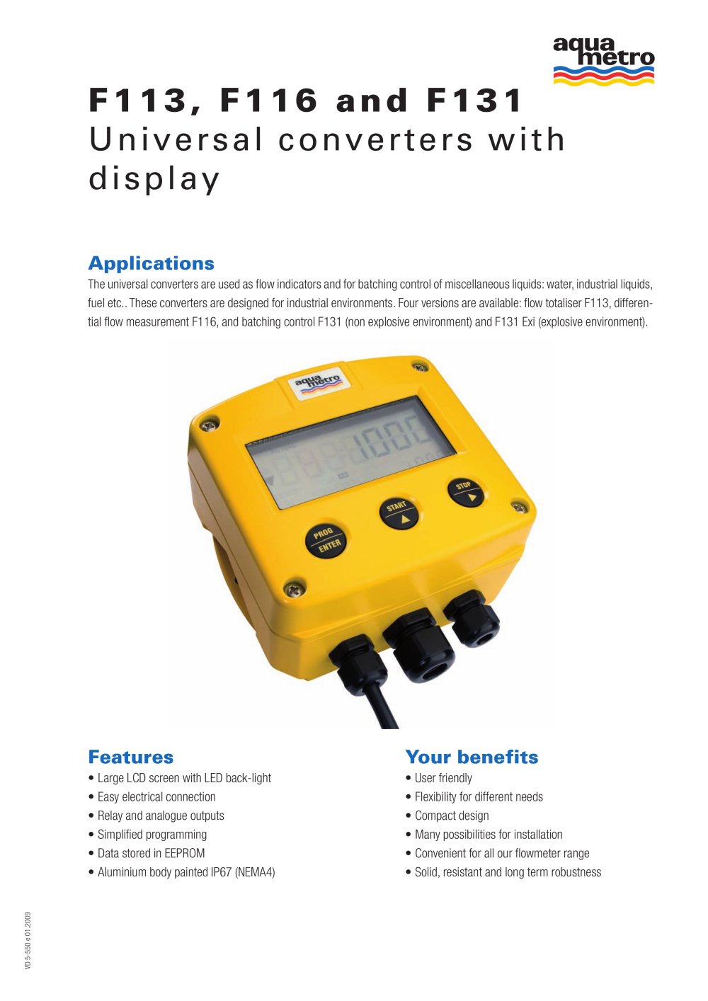 Universal converters with display - Aquametro AG