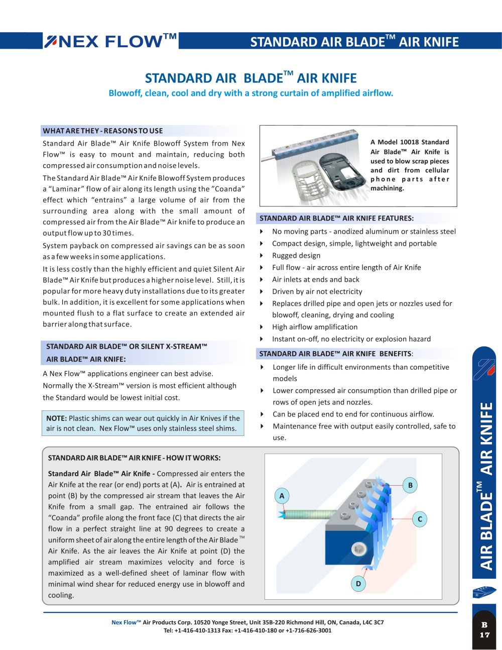 Air-Blade� Air Knife - Nex Flow Air Products Corp.