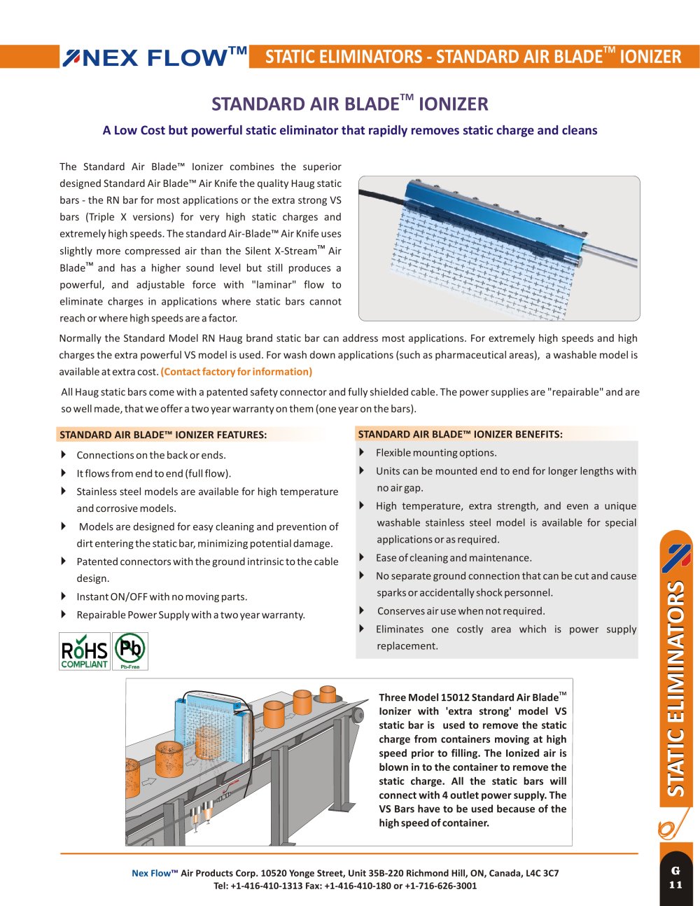 Air-Blade� Ionizer - Nex Flow Air Products Corp.
