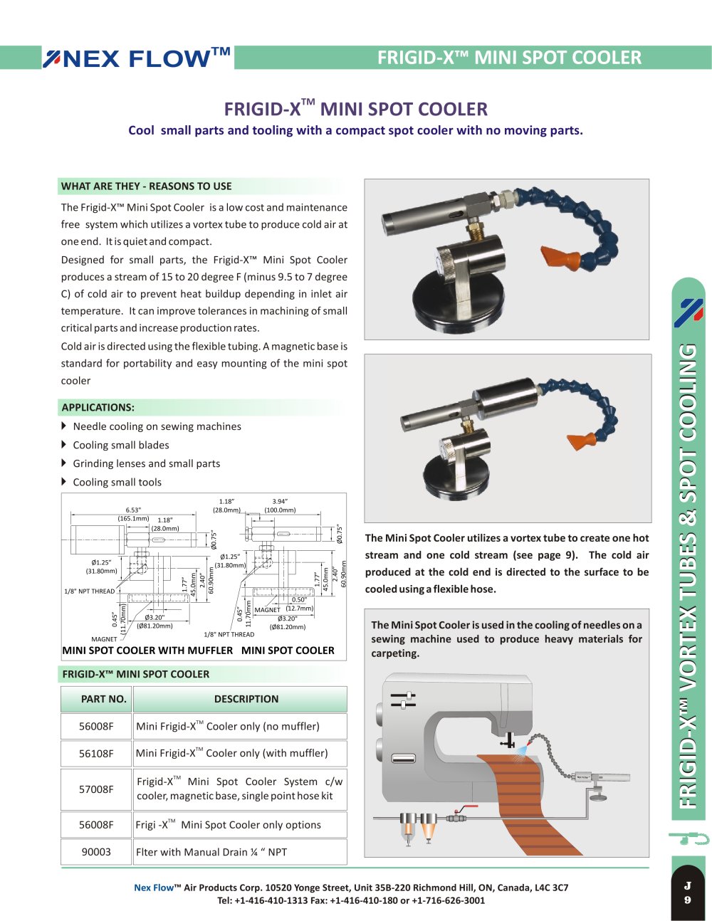 Mini Spot Cooler - Nex Flow Air Products Corp.