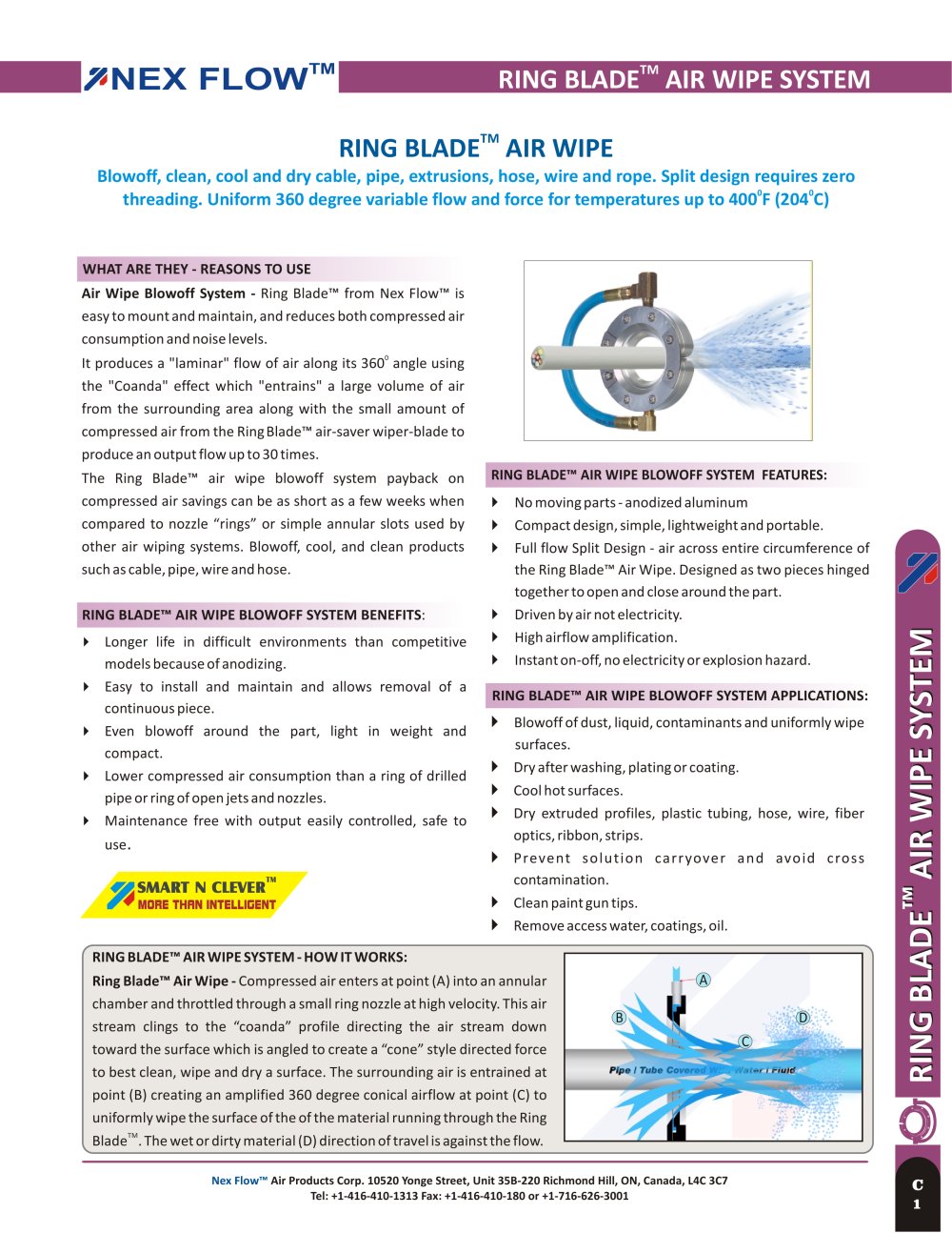 Ring-Blade� Air Wipe - Nex Flow Air Products Corp.