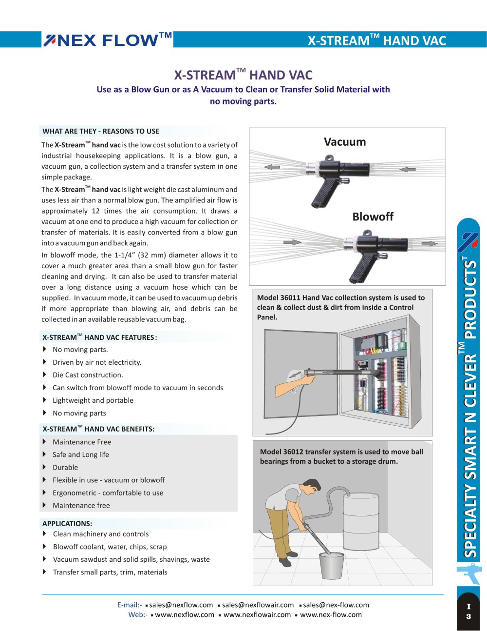 X-Stream� Hand Vac - Nex Flow Air Products Corp.