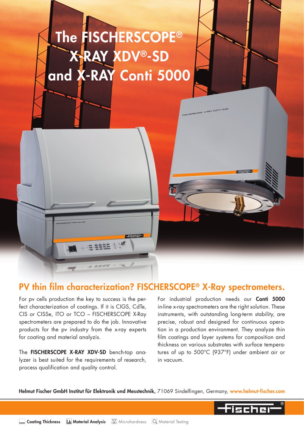 Photovoltaic thin film characterization with FISCHER X-Ray spectrometers - FISCHER