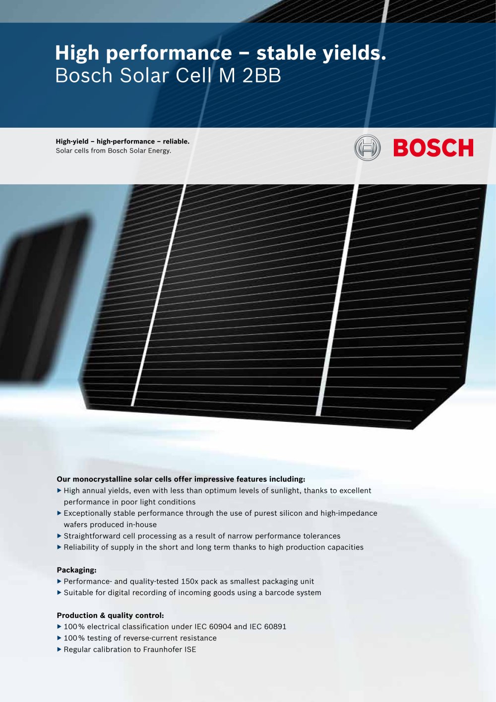 Bosch Solar Cell M 2BB - Bosch Solar Energy AG