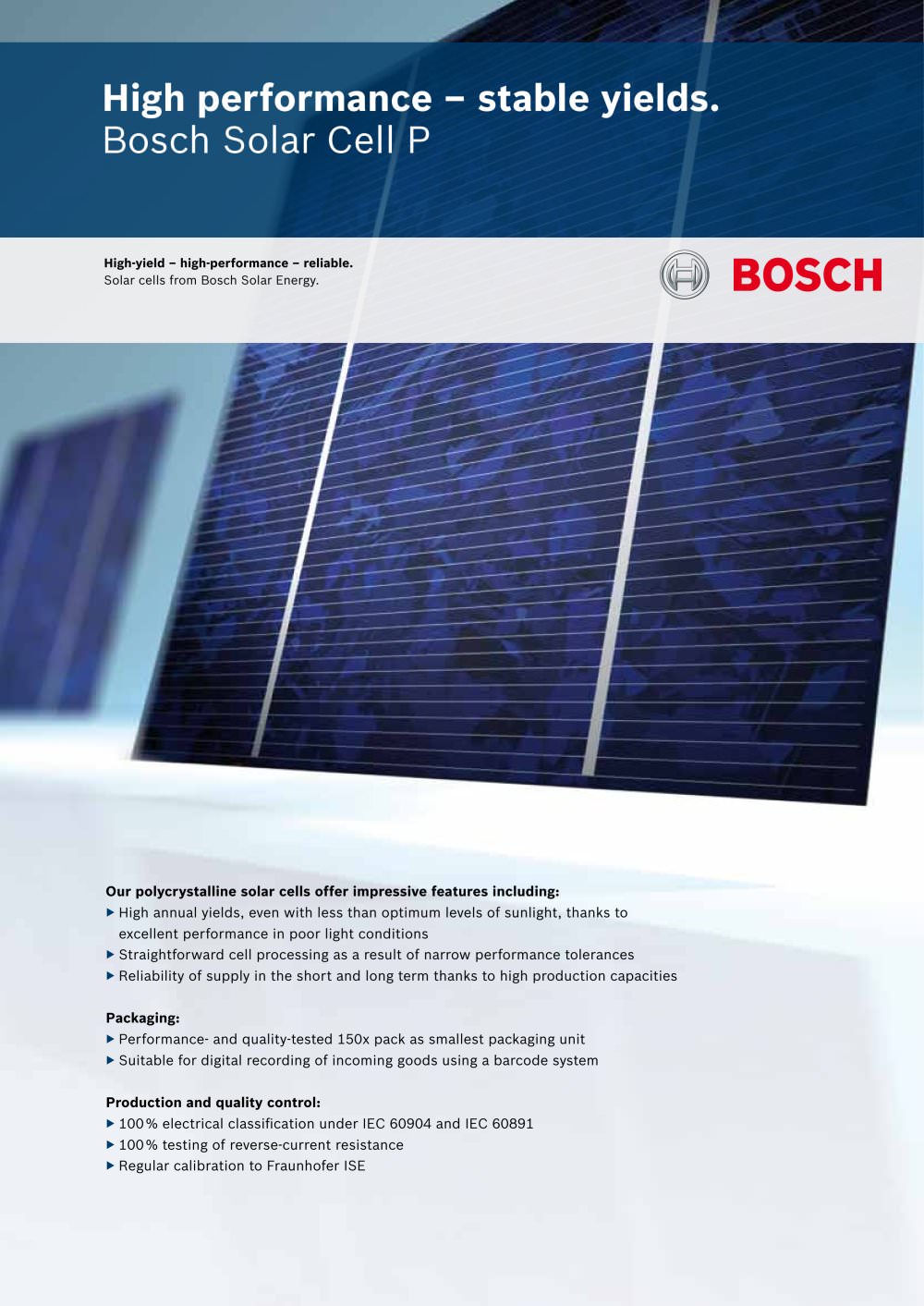 Bosch Solar Cells P - Bosch Solar Energy AG