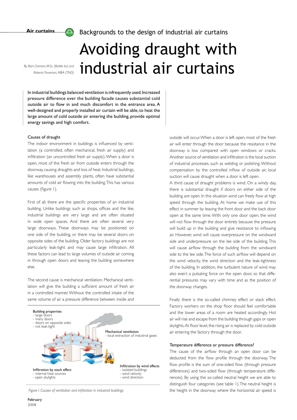 Article: Avoiding draught with industrial air curtains - Biddle