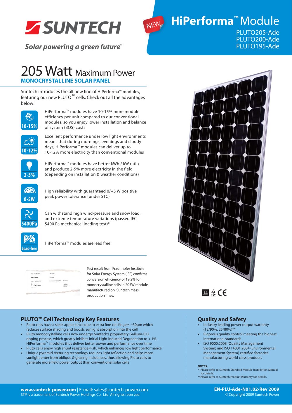 HiPerforma� Module - Suntech Power Corporation