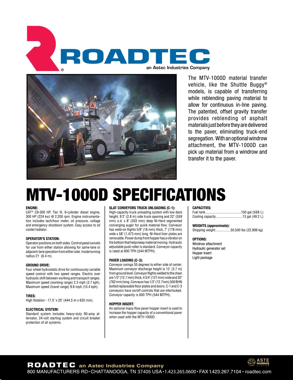 MTV-1000D - Roadtec