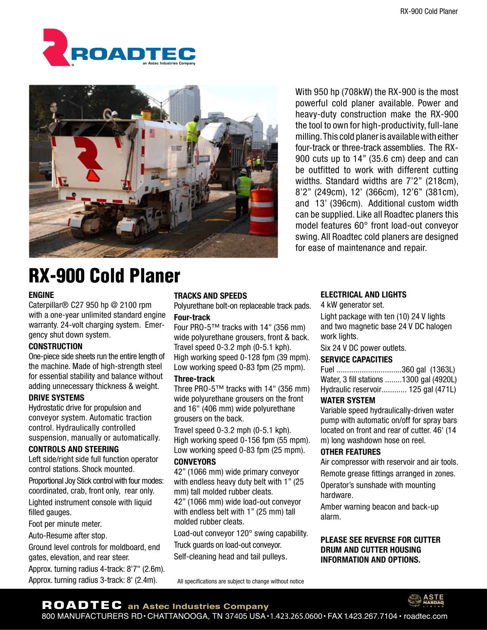 RX-900 Cold Planer - Roadtec