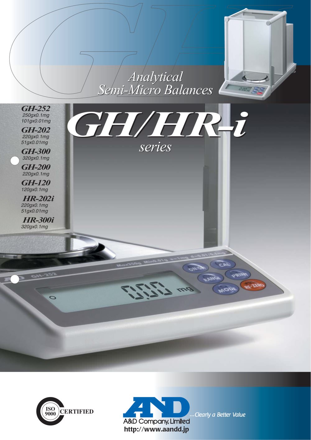 Analytical Semi-Micro Balances/GH Series - A&D COMPANY, LIMITED