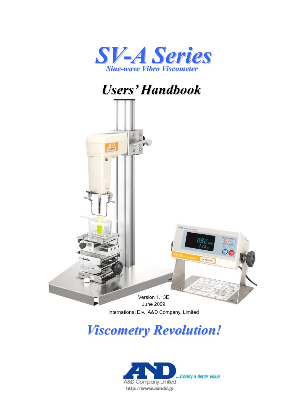Users' Handbook for the SV-A Series - A&D COMPANY, LIMITED