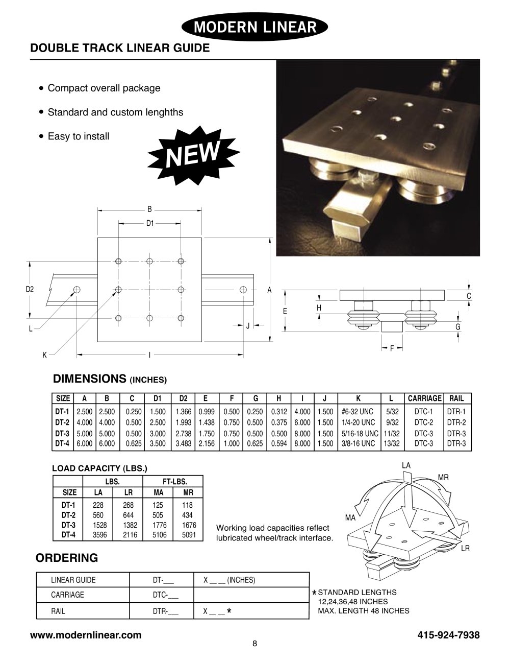 Double Track Linear Guide - Modern Linear