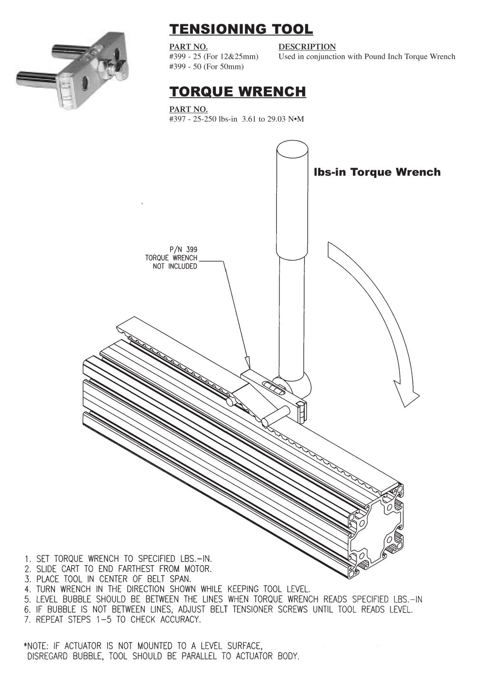 Belt tensioning procedures - Macron Dynamics