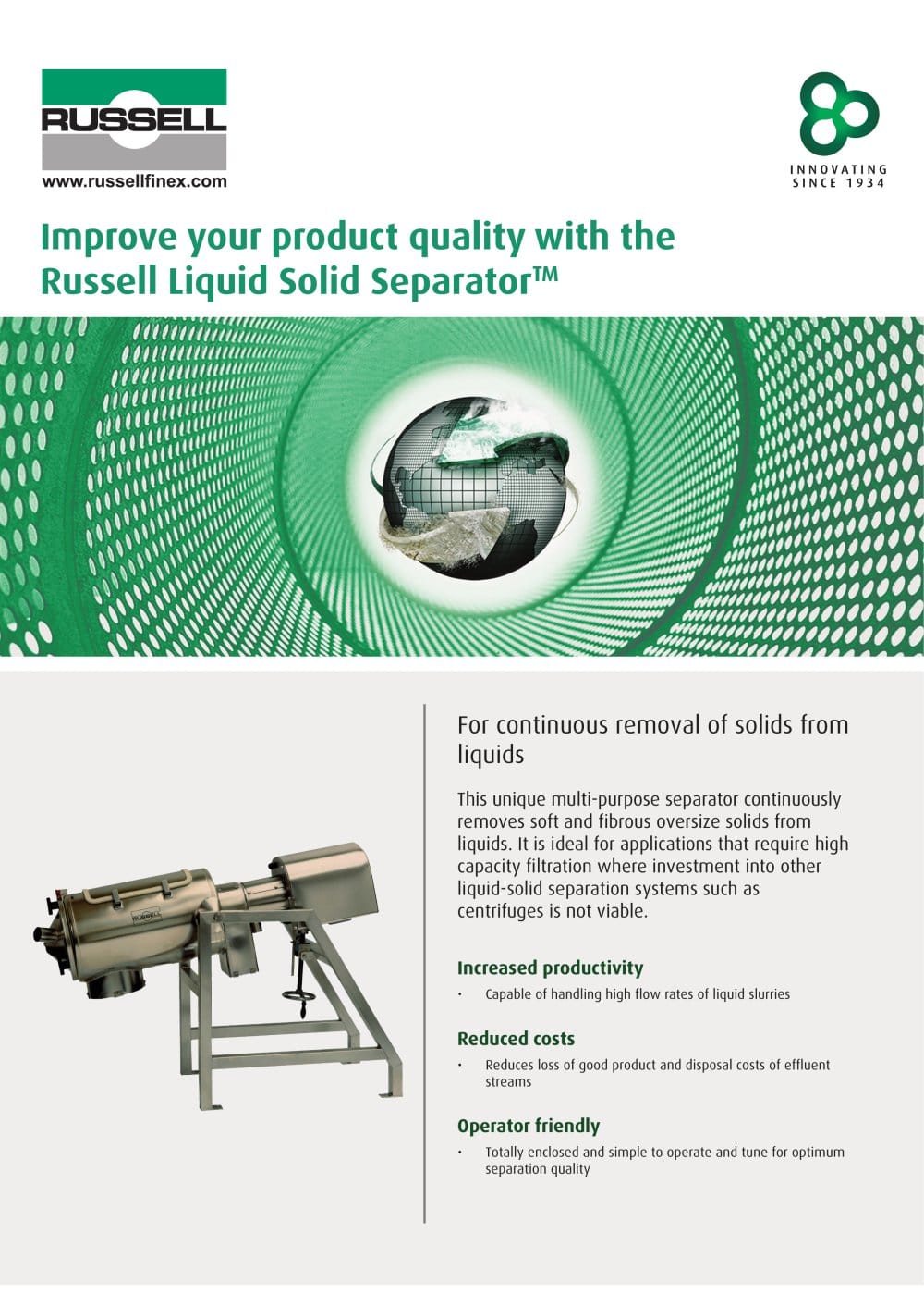 Liquid Solid Separator - Russell Finex