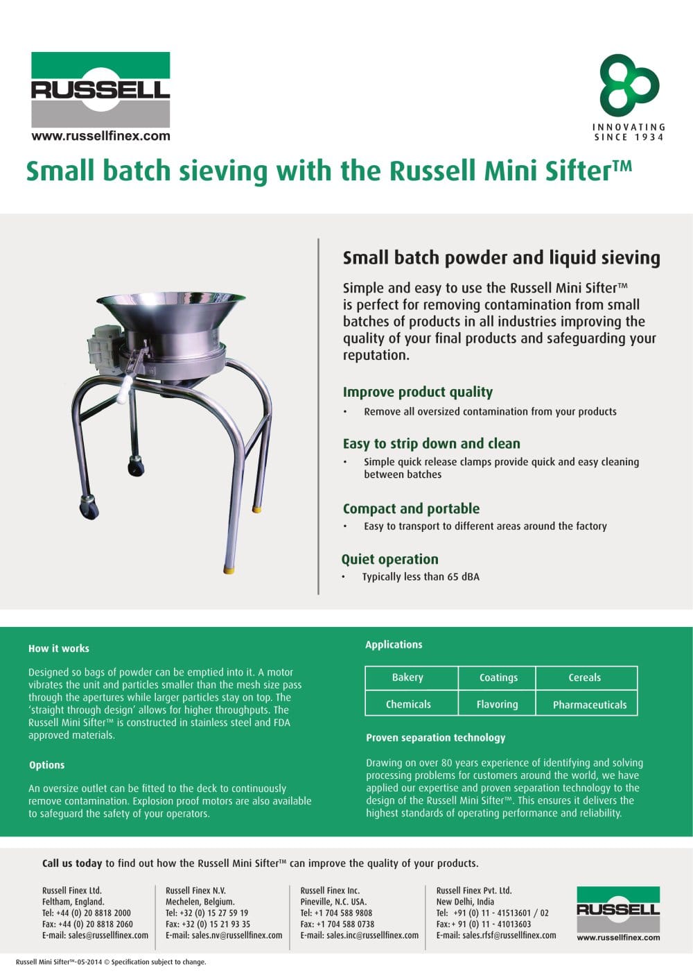 Mini Sifter - Russell Finex
