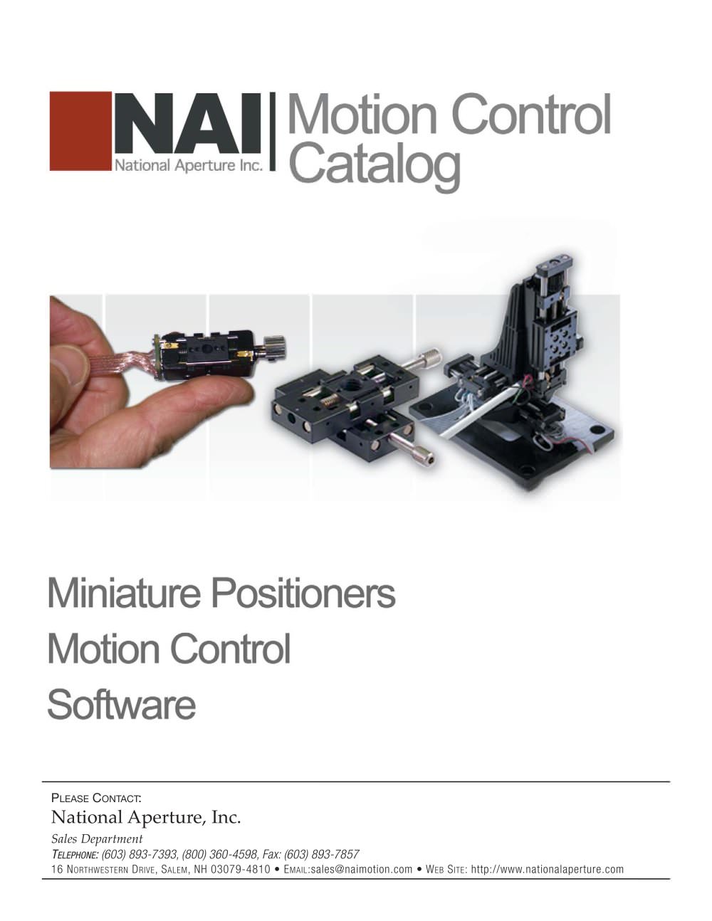 Miniature Positioners/ Controller/Driver Catalog - National Aperture Inc.