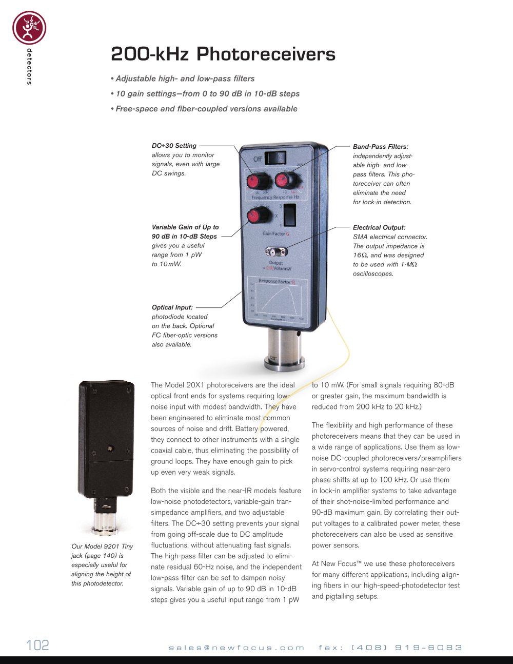 General-Purpose Detectors and Receivers - Bookham