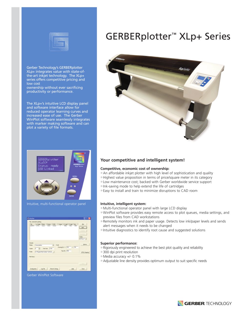 GERBERplotter XLp+ Series - 1 / 2 Pages