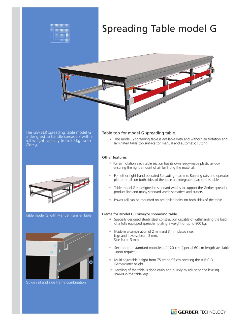 Spreading Table Model G - Gerber Technology