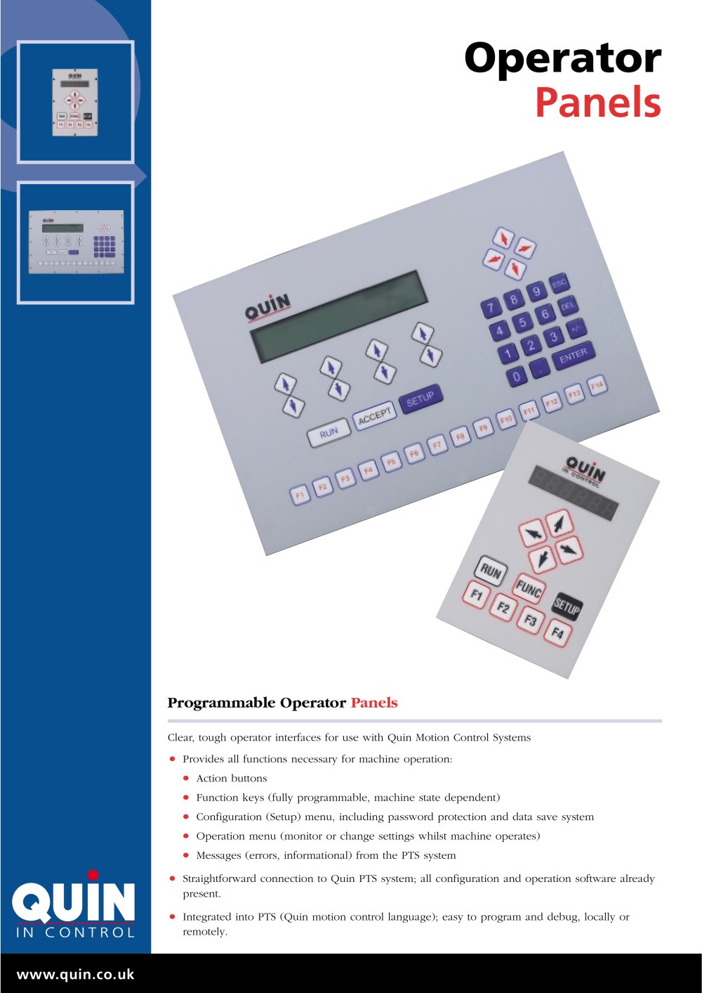 Operator Panels - Quin Systems