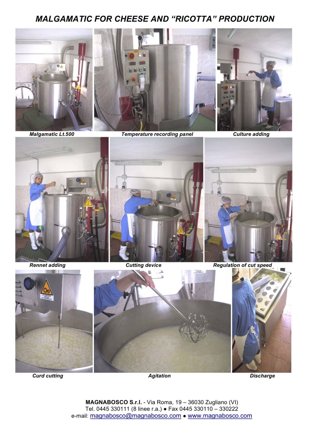 MALGAMATIC FOR CHEESE AND RICOTTA CHEESE PRODUCTION - Magnabosco