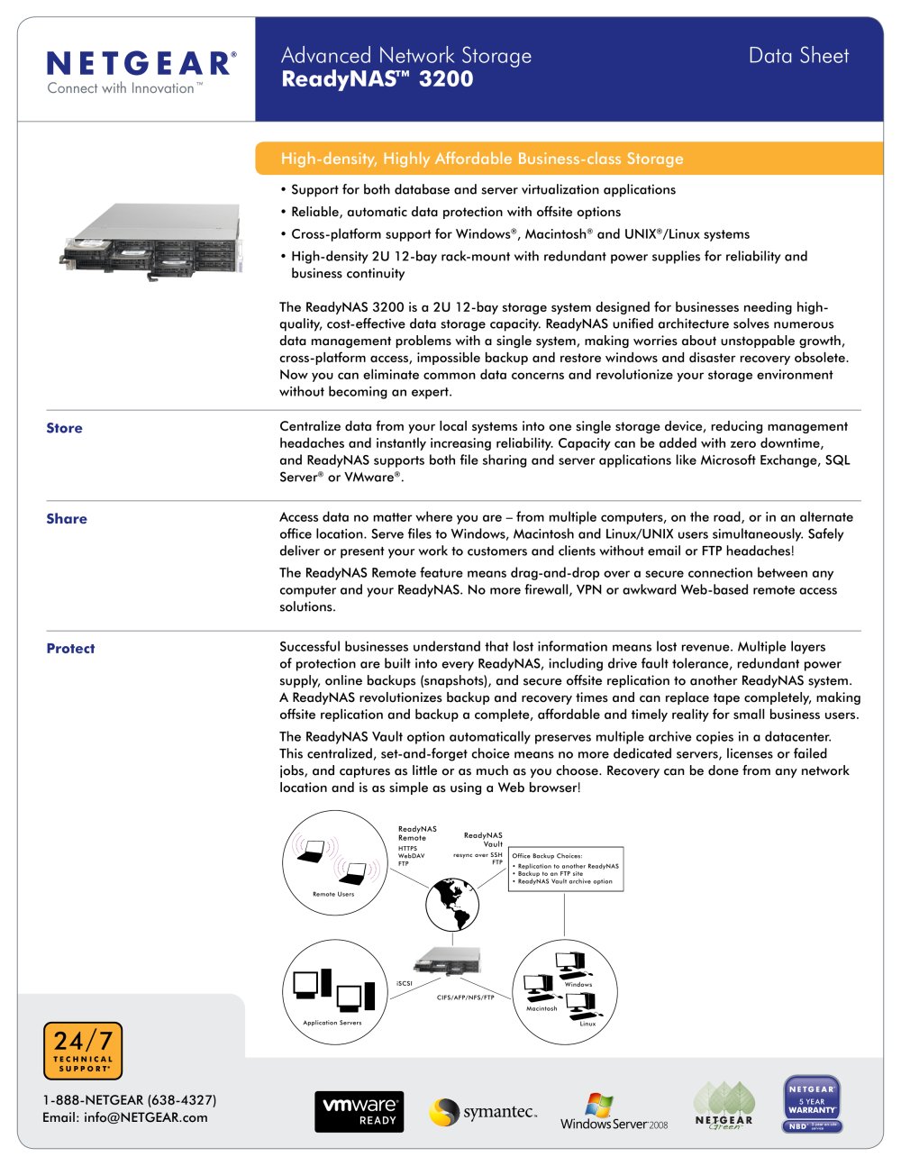 Advanced Network Storage ReadyNAS� 3200 - NETGEAR