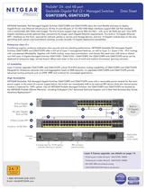 ProSafe� 24- and 48-port Stackable Gigabit PoE L2+ Managed Switches GSM7228PS, GSM7252PS