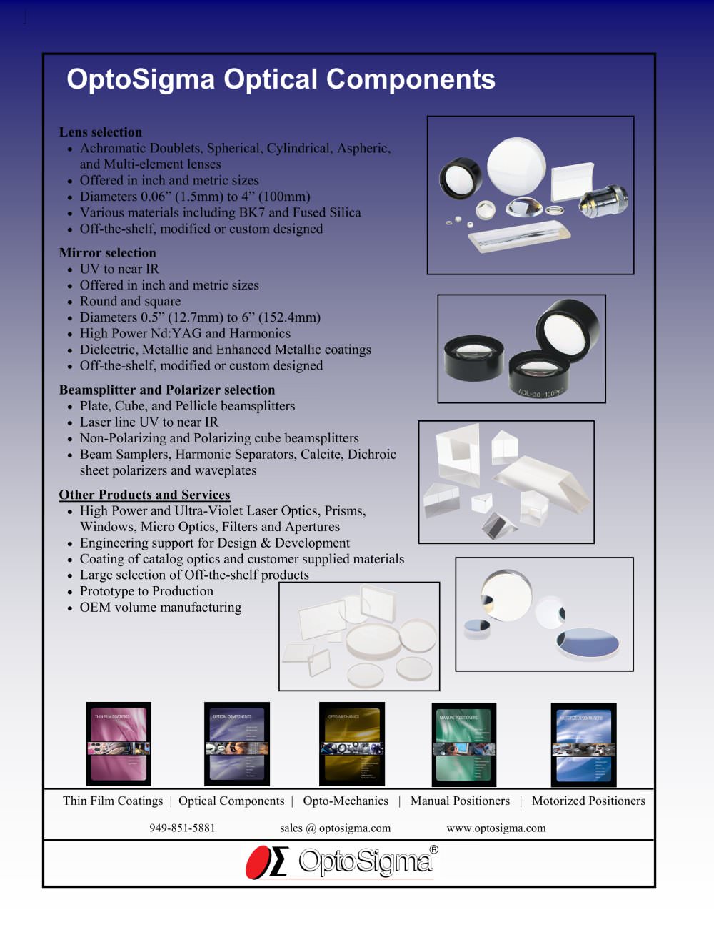 Optical Components - Optosigma Corporation