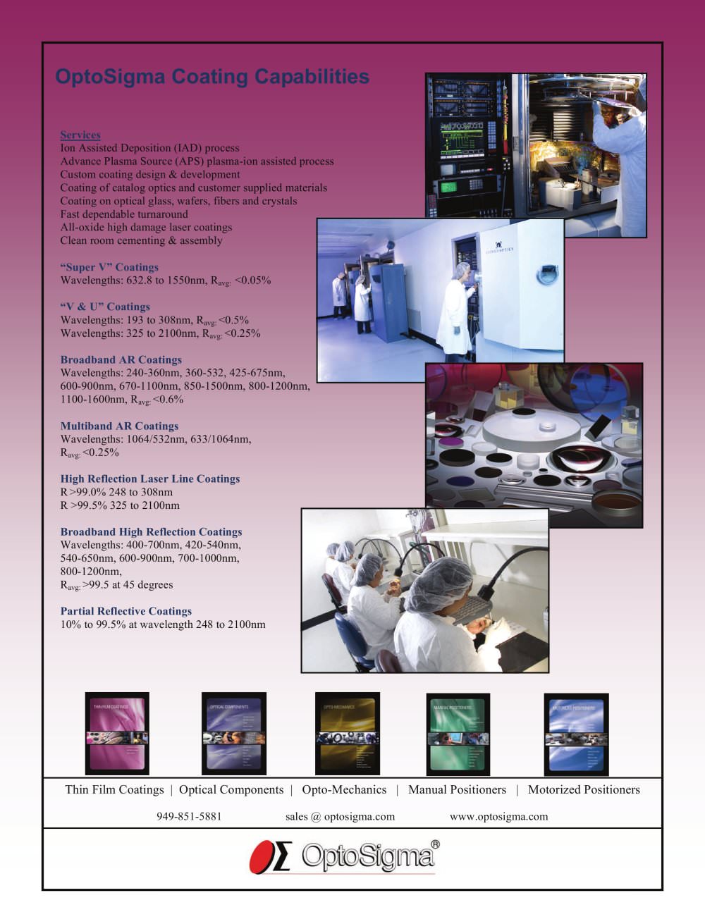 Thin Film Coatings - Optosigma Corporation