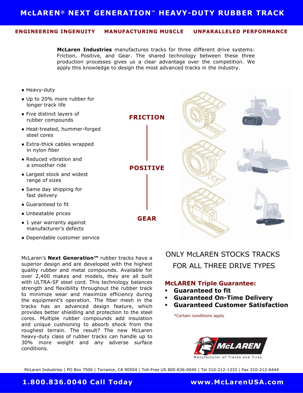 Rubber Tracks Brochure - McLaren Industries