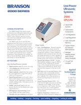 Branson Low Power Ultrasonic Welders