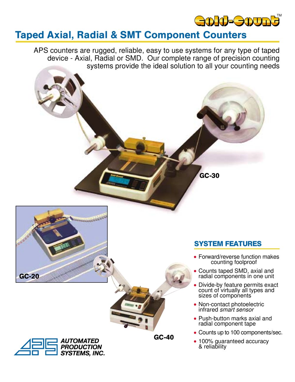 Component Counters for Taped Axial, Radial & SMD - APS Novastar
