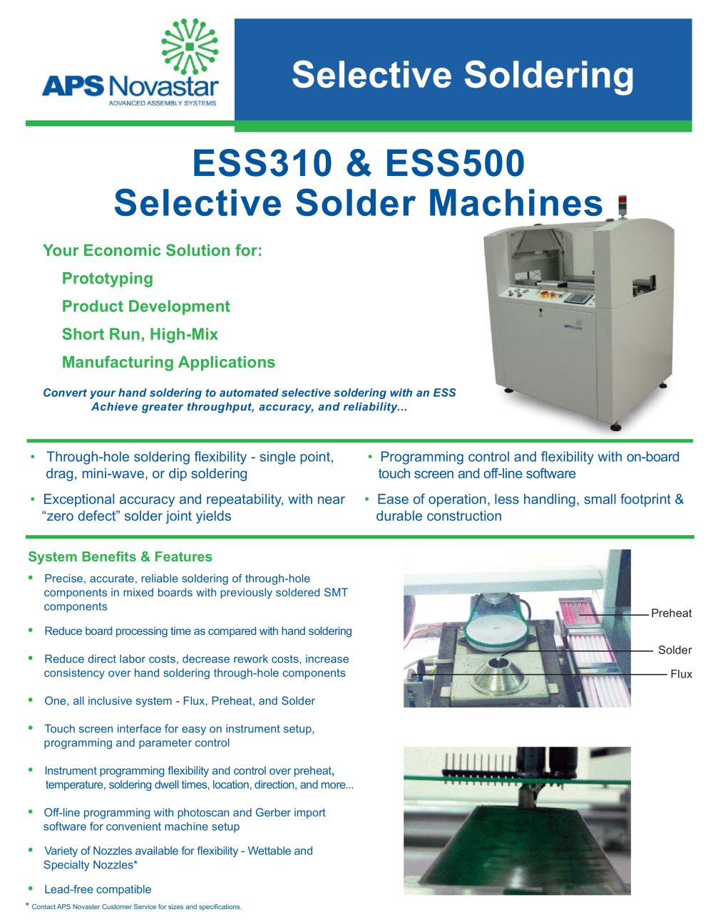 ESS Selective Soldering Machines - APS Novastar