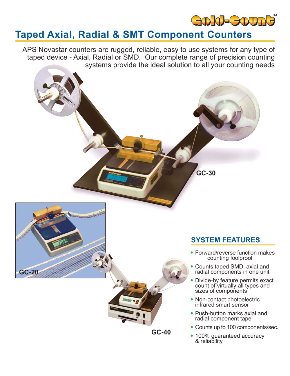 GC-40 Motorized Component Counter - APS Novastar