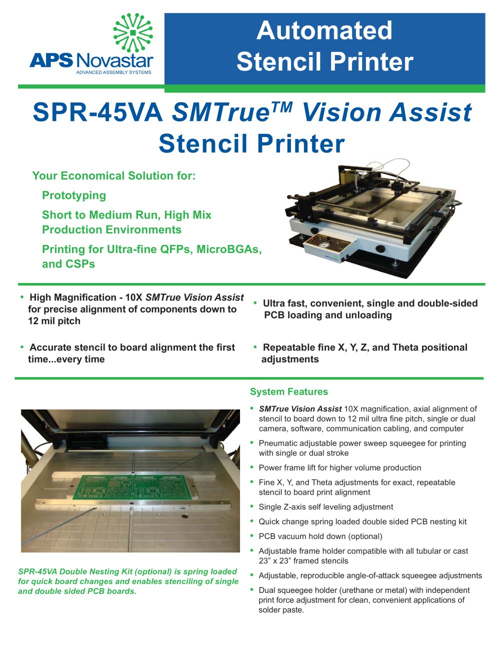 SPR-45VA Stencil Printer - APS Novastar